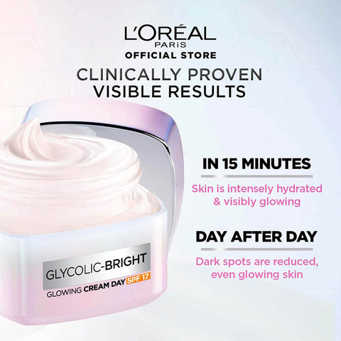 L’Oreal Paris Glycolic Bright Glowing Cream Day with SPF 17 50ml