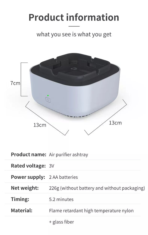 SD Electric Smokeless Ashtray Air Purifier (china3)