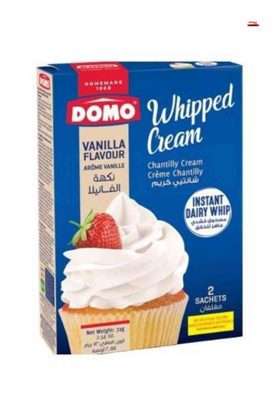 Domo Whipped Cream Vanilla Flavour 72g | Domo In Lebanon