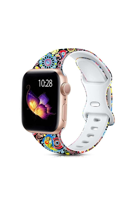 Colorful Smart Watch Bands Straps Silicone Watch Band For Apple Series 7 6 5 4 3
