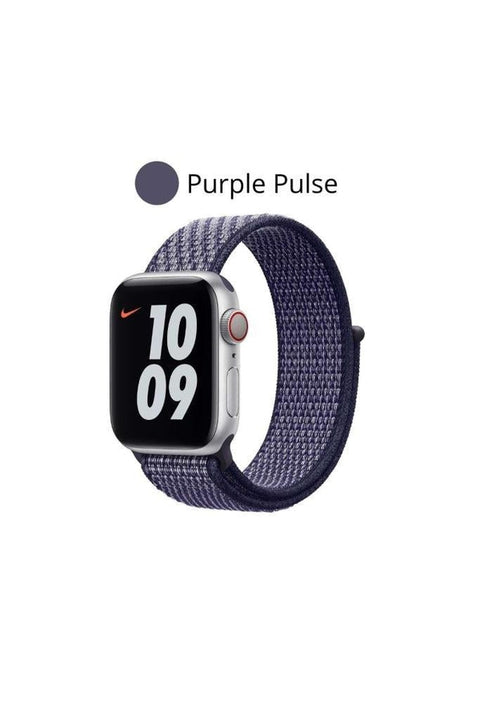 Apple Watch Band Nylon Strap Loop Bracelet For 38/40Mm 42/44Mm 38/40/41Mm / Purple Pulse