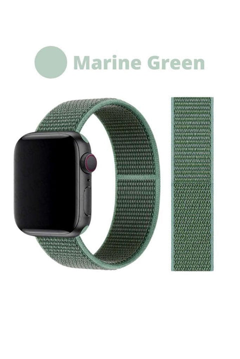 Apple Watch Band Nylon Strap Loop Bracelet For 38/40Mm 42/44Mm / Marine Green