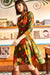 Olalook Women's Green Floral Cruise Knit Dress ELB-19000962