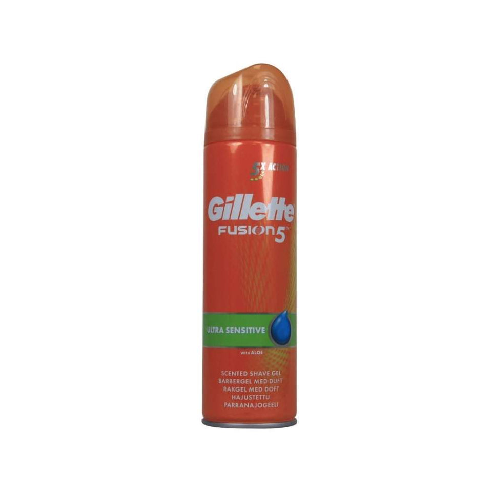 Gillette Fusion 5 Ultra Sensitive With Aloe Shave Gel 200ml