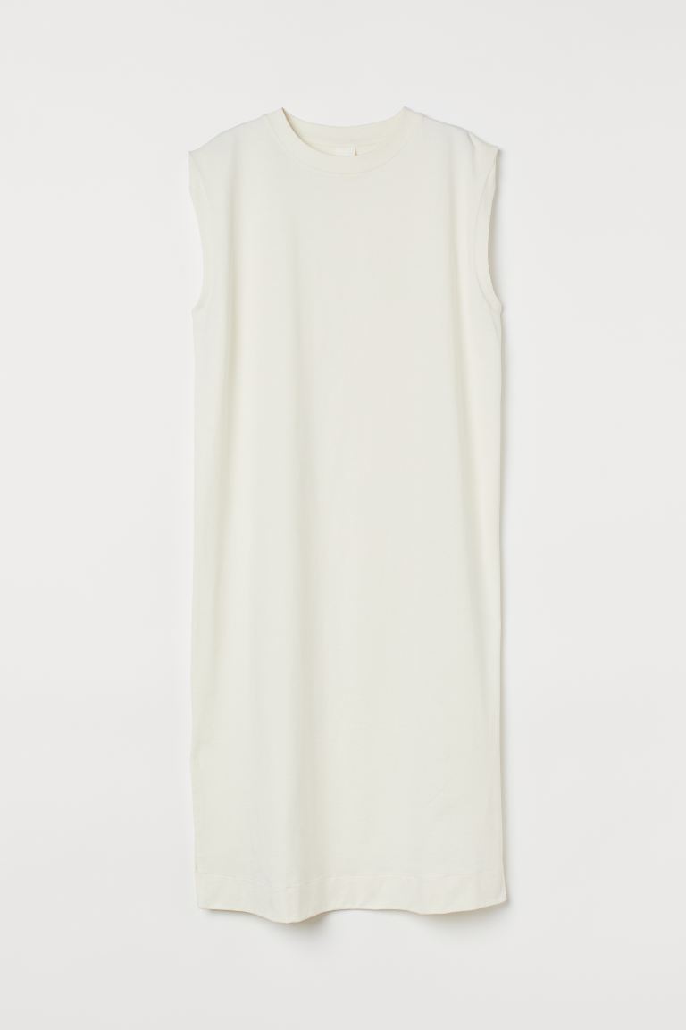 H&M Women's Cream Sleeveless Jersey Dress 0978904002