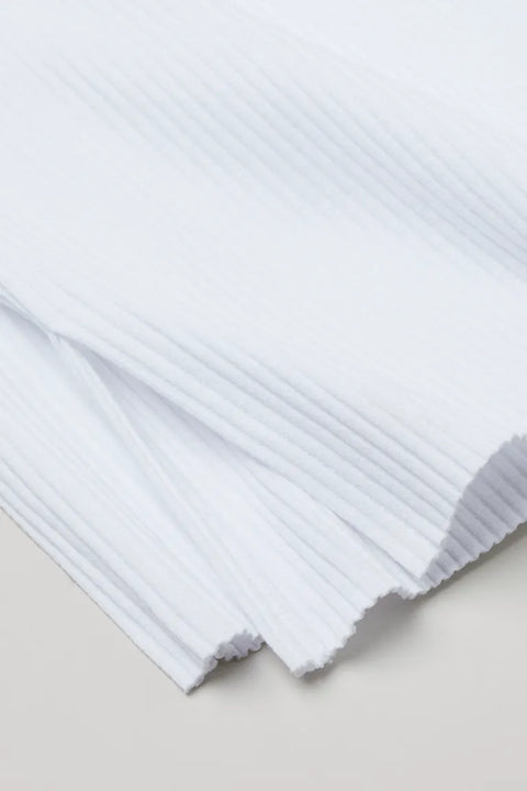H&M  Women's White Ribbed trousers 0995455001 (FL27)(FL28)(AA54,lr96)