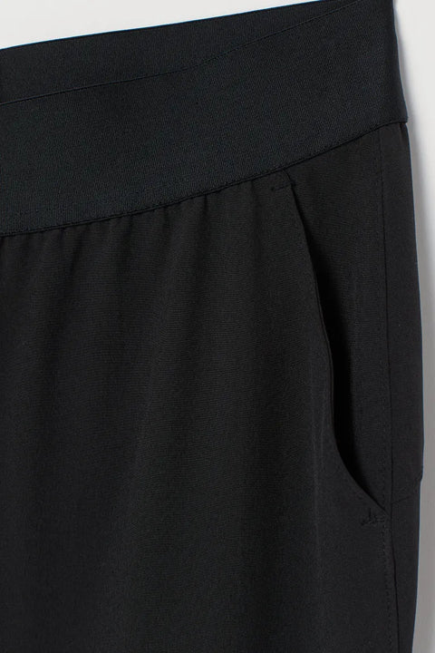 H&M  Women's Black Cropped Sports Pants 0765734002 (FL116)(AA54)