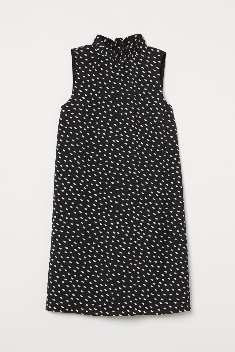 H&M Women's Black Spot Satin Dress 0879242010