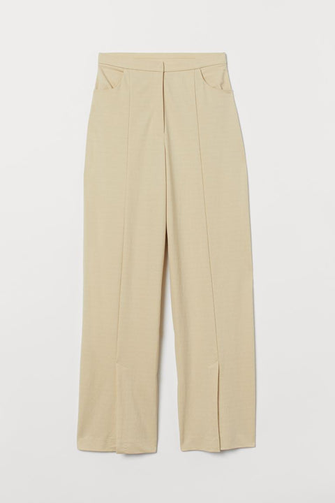 H&M  Women's  Light yellow Tailored trousers 0928040001