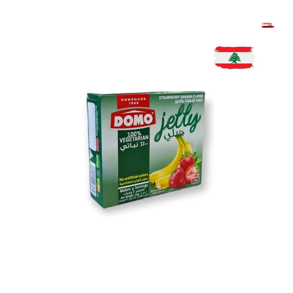 Domo Jelly Strawberry Banana Flavor Vegetarian 85g | Domo In Lebanon