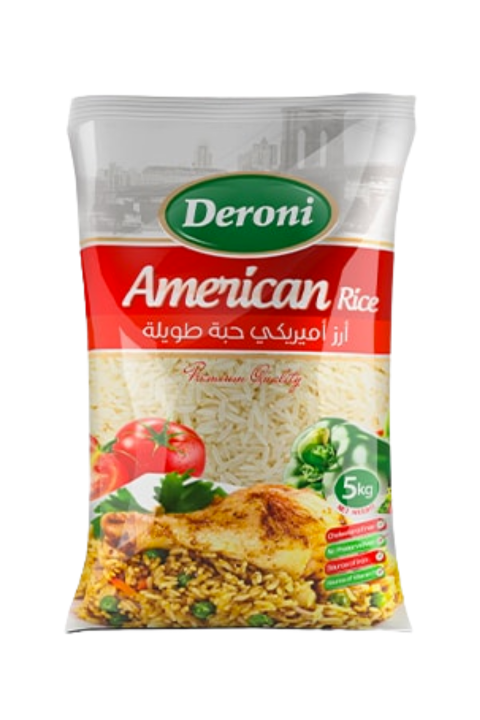 Deroni American Rice 4kg + 1 Kg Free