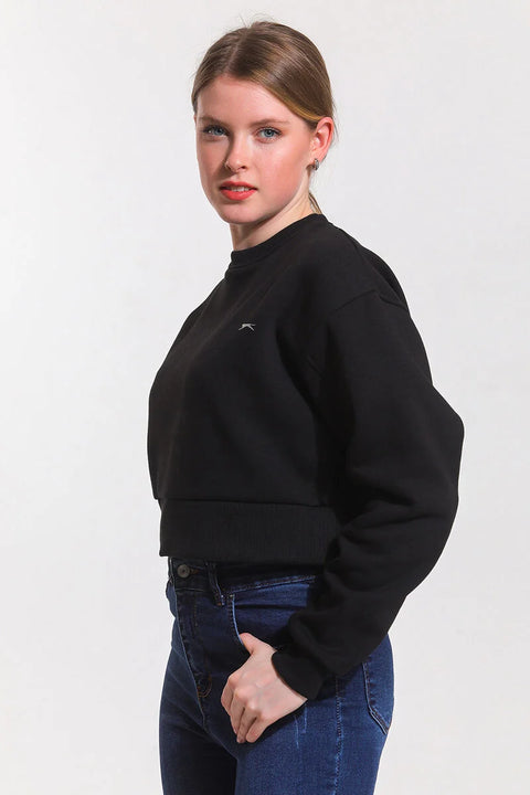 Slazenger Women's Black KOWELL Sweatshirt ST21WK106-500 (JA85)