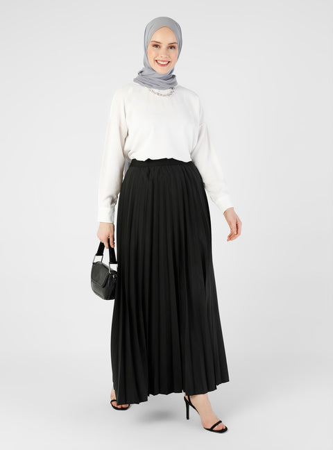 SD Hijab Women's Black Pleated Skirt 7854667